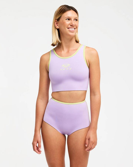 Image of Swimwear. Product name - Roxy Womens 1Mm Rise Natural Bikini Bottom Viola in Viola colour by brand - Roxy