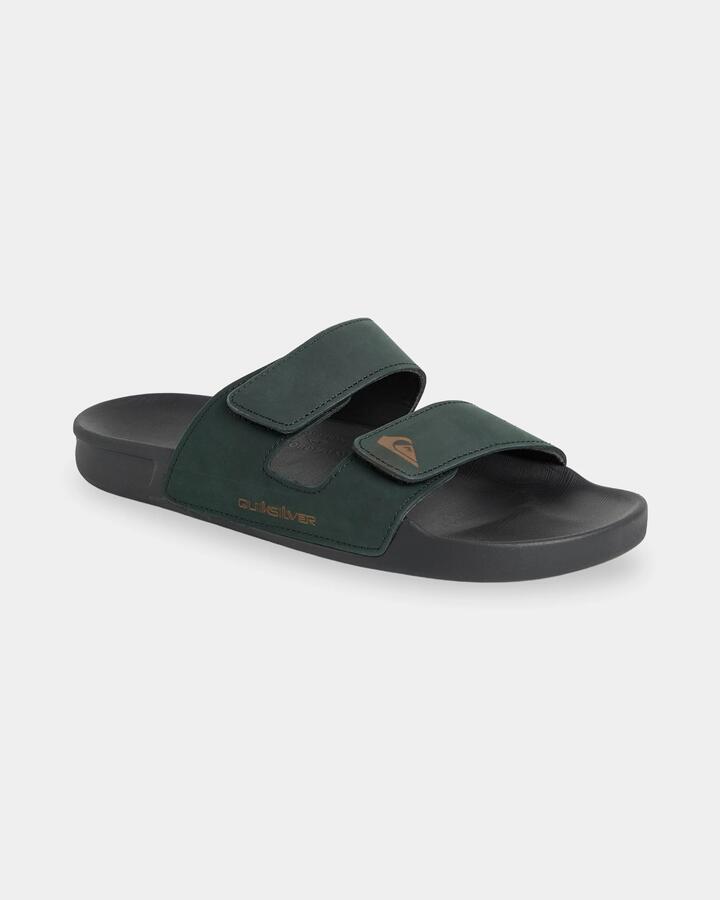 Image of Sandals. Product name - Quiksilver Mens Sunset Nubuck Double Adjust Sandals Black in Black colour by brand - Quiksilver
