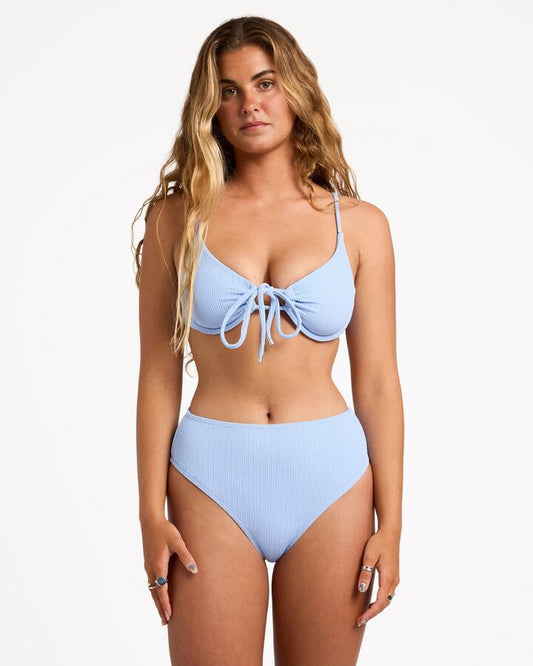 Image of Swimwear. Product name - Billabong Womens Sunrays Drew Dd Bikini Top Blue Bell in Blue Bell colour by brand - Billabong