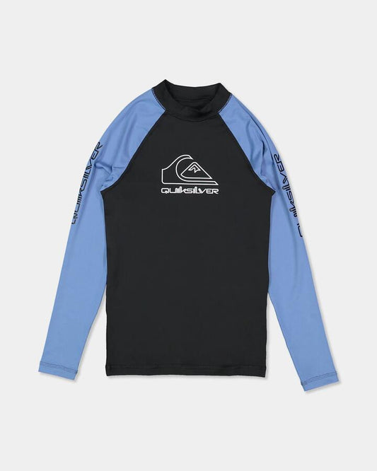 Image of Coats & Jackets. Product name - Quiksilver Boys 8-16 Ontourlsyt Rash Vest Quiet Harbor in Quiet Harbor colour by brand - Quiksilver