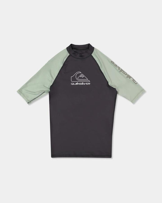 Image of Coats & Jackets. Product name - Quiksilver Mens On Tour Rash Vest Iceberg Green in Iceberg Green colour by brand - Quiksilver