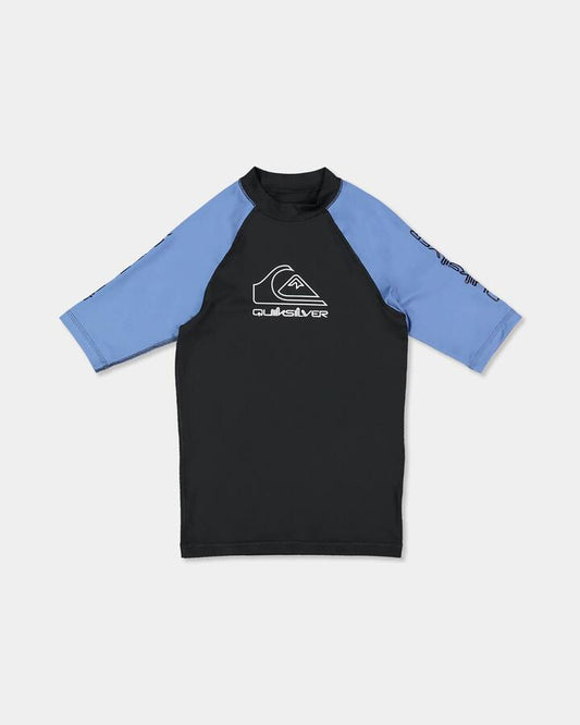 Image of Coats & Jackets. Product name - Quiksilver Boys 8-16 On Tour Rash Vest Quiet Harbor in Quiet Harbor colour by brand - Quiksilver