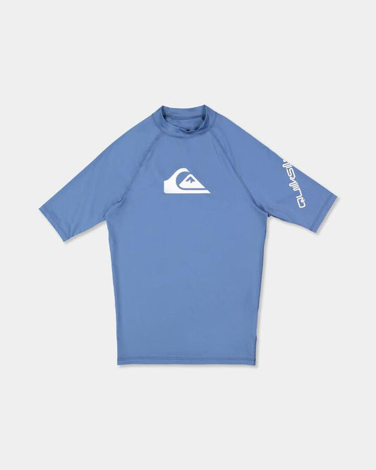 Image of Coats & Jackets. Product name - Quiksilver Mens All Time Rash Vest Quiet Harbor in Quiet Harbor colour by brand - Quiksilver