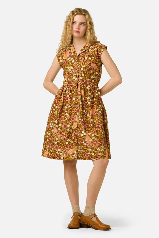 Image of Dresses. Product name - Kangaroo & Flora Shirt Dress in Rust colour by brand - Princess Highway
