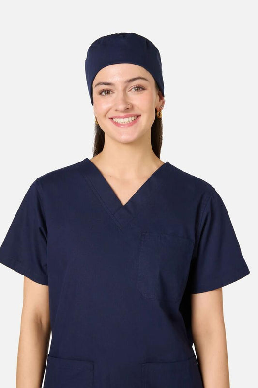 Image of Hats. Product name - 100% Cotton Navy Scrub Hat in Navy colour by brand - Gorman