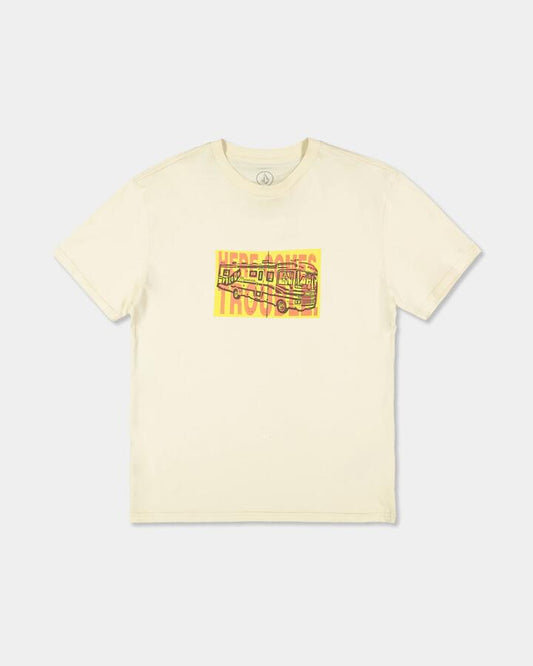 Image of T-Shirts. Product name - Volcom Boys 8-16 Spectrum T-Shirt Dirty White in Dirty White colour by brand - Volcom
