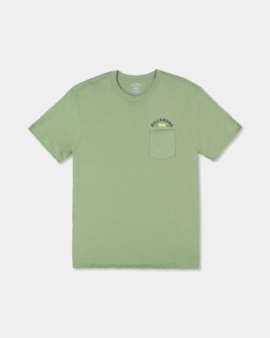 Image of T-Shirts. Product name - Billabong Mens Foundry Premium T-Shirt Hedge Green in Hedge Green colour by brand - Billabong