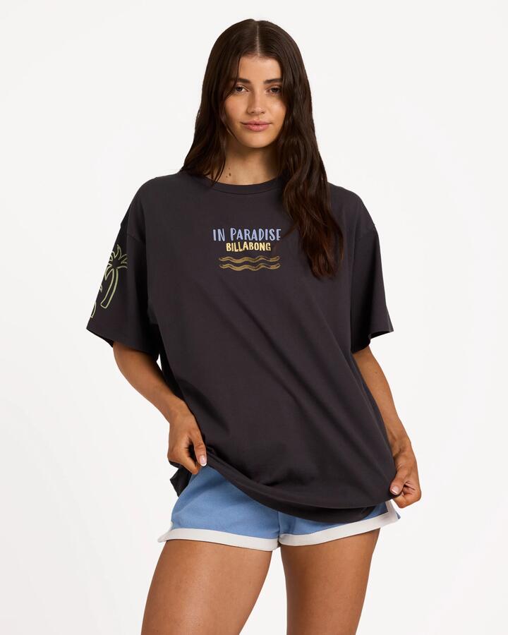 Image of T-Shirts. Product name - Billabong Womens Paradise 73 T-Shirt Black Sands in Black Sands colour by brand - Billabong