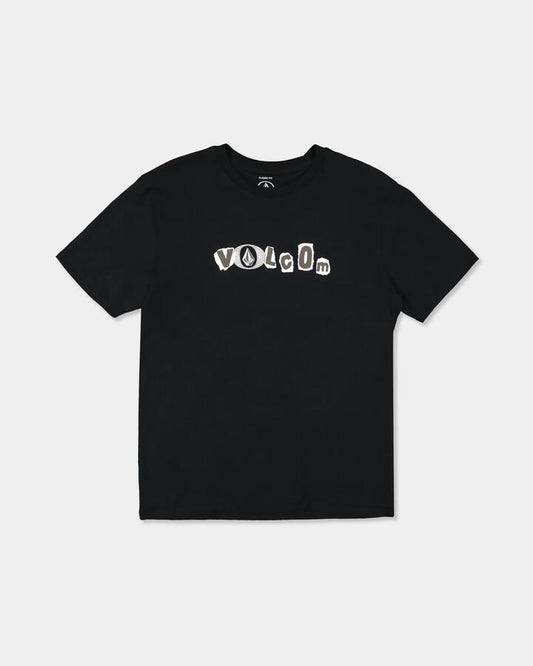 Image of T-Shirts. Product name - Volcom Mens Angst T-Shirt Black in Black colour by brand - Volcom