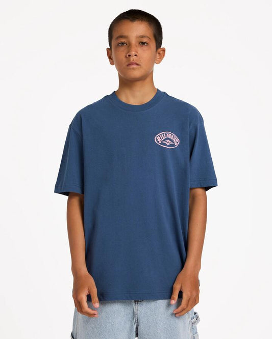 Image of T-Shirts. Product name - Billabong Boys 8-16 Boys Reverse T-Shirt Dark Denim in Dark Denim colour by brand - Billabong