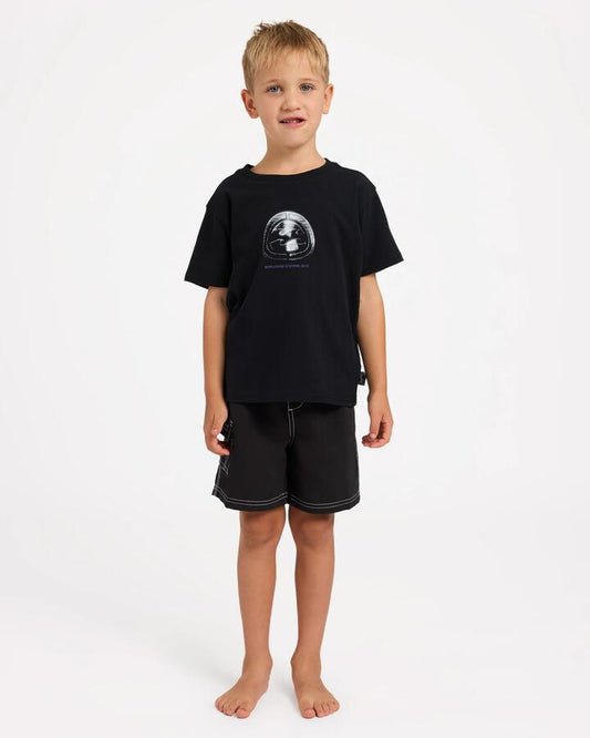 Image of T-Shirts. Product name - Billabong Boys 2-7 Groms Spec Metal T-Shirt Black in Black colour by brand - Billabong