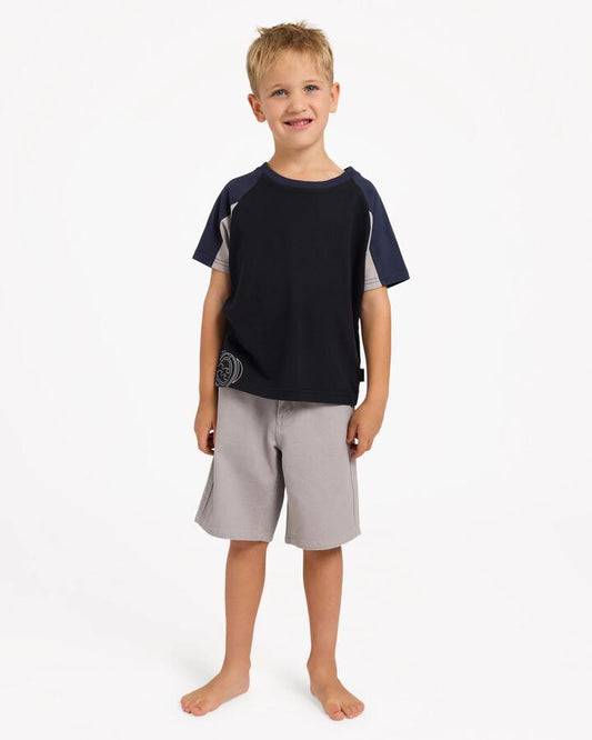 Image of T-Shirts. Product name - Billabong Boys 2-7 Groms Spec Systems T-Shirt Black in Black colour by brand - Billabong