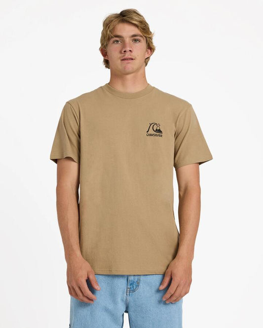 Image of T-Shirts. Product name - Quiksilver Mens Og Checker T-Shirt Kelp in Kelp colour by brand - Quiksilver