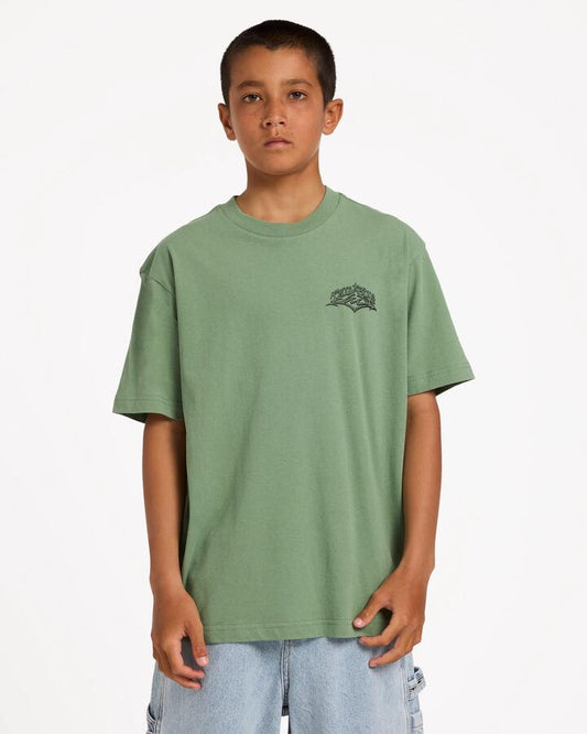 Image of T-Shirts. Product name - Billabong Boys 8-16 Boys Reverse T-Shirt Hedge Green in Hedge Green colour by brand - Billabong