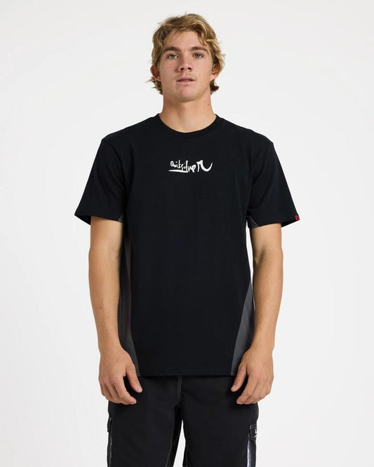 Image of T-Shirts. Product name - Quiksilver Mens Yg Sync Oversized T-Shirt Black in Black colour by brand - Quiksilver