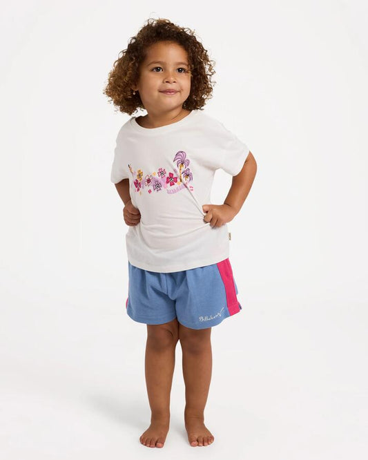 Image of T-Shirts. Product name - Billabong Girls 0-5 Coconut Coast T-Shirt Salt Crystal in Salt Crystal colour by brand - Billabong