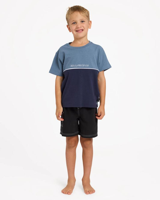 Image of T-Shirts. Product name - Billabong Boys 2-7 Groms Spec Legacy T-Shirt Cloud Blue in Cloud Blue colour by brand - Billabong