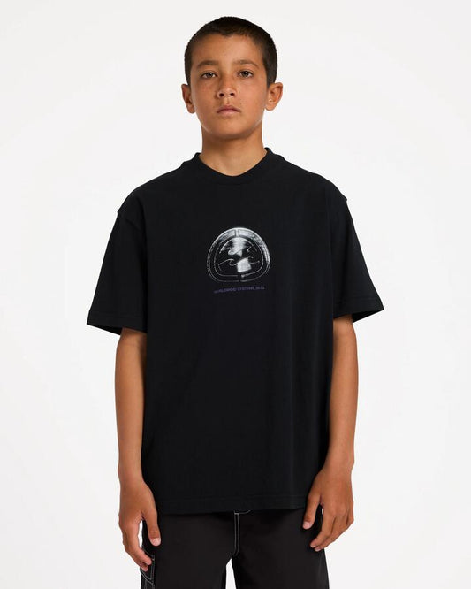 Image of T-Shirts. Product name - Billabong Boys 8-16 Boys Spec Metal T-Shirt Black in Black colour by brand - Billabong
