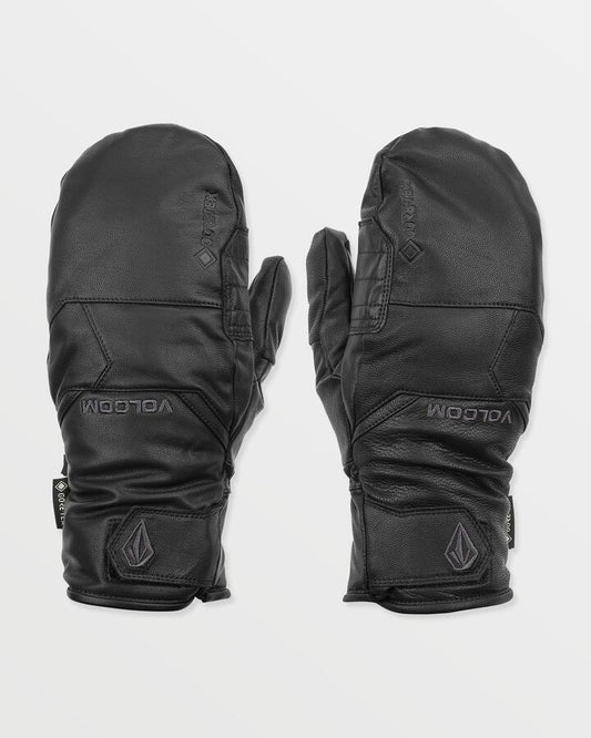 Image of Accessories. Product name - Volcom Mens Gaas Gore-Tex Snow Mitt Black in Black colour by brand - Volcom