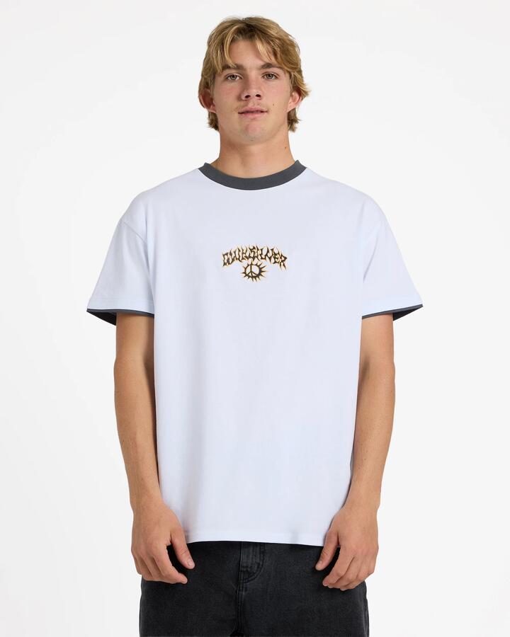 Image of T-Shirts. Product name - Quiksilver Mens No Mercy T-Shirt White in White colour by brand - Quiksilver