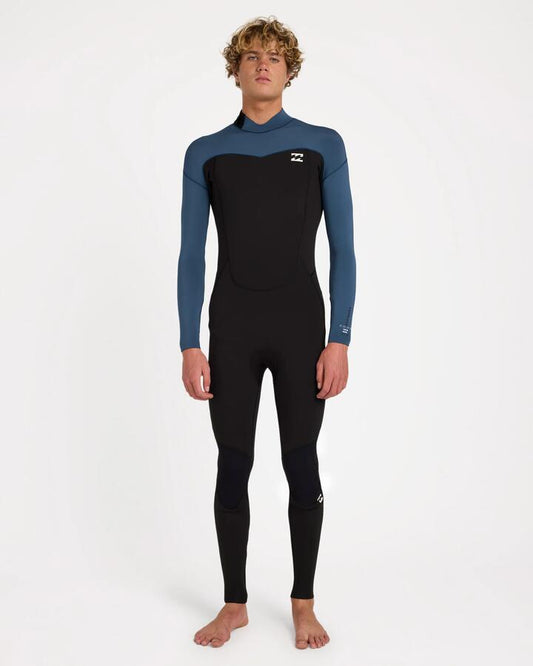 Image of Wetsuits. Product name - Billabong Mens 3/2 Absolute Core Gbs Back Zip Wetsuit Dark Denim in Dark Denim colour by brand - Billabong