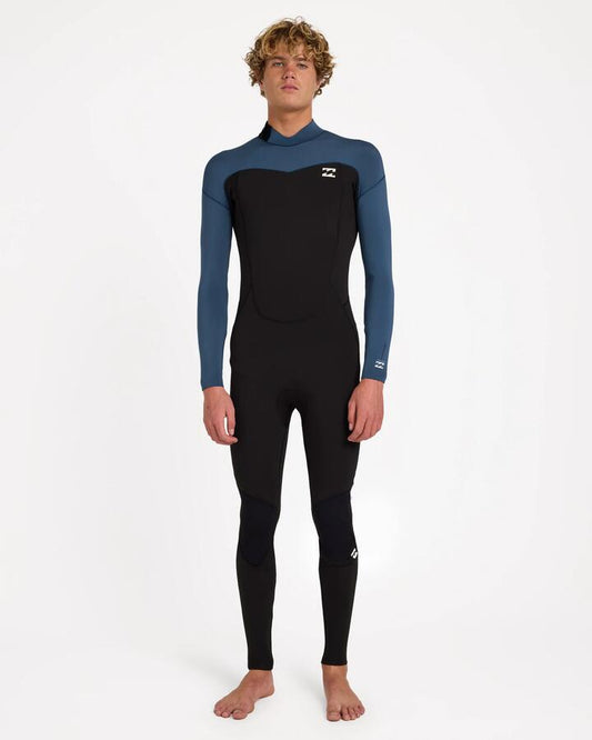 Image of Wetsuits. Product name - Billabong Mens 3/2 Absolute Core Back Zip Wetsuit Dark Denim in Dark Denim colour by brand - Billabong