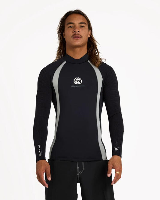 Image of Wetsuits. Product name - Billabong Mens 1/1 Absolute Ultra Jacket Wetsuit Top Light Grey in Light Grey colour by brand - Billabong