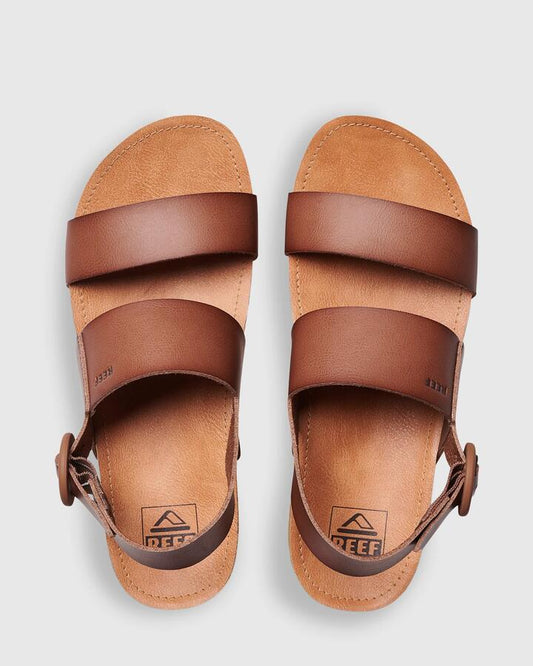 Image of Sandals. Product name - Reef Womens Cushion Vista Hi Buckle Sandals Espresso in Espresso colour by brand - Reef
