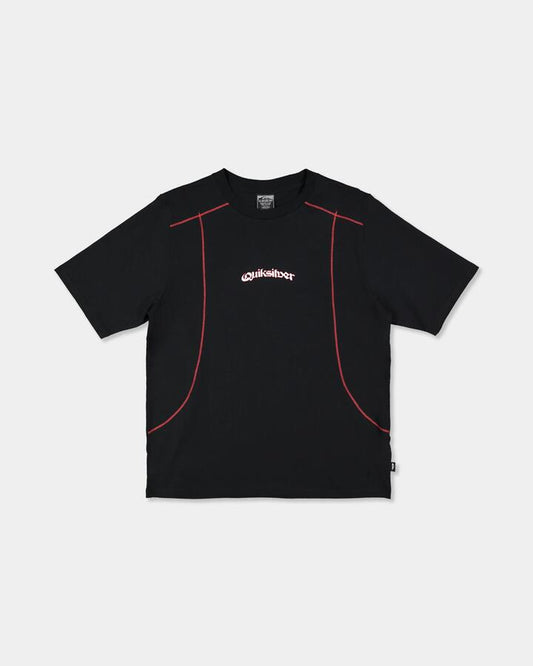 Image of T-Shirts. Product name - Quiksilver Mens Stitch T-Shirt Black in Black colour by brand - Quiksilver