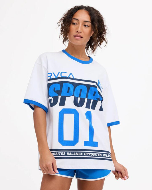 Image of T-Shirts. Product name - Rvca Womens Rvca Toni T-Shirt Whisper White in Whisper White colour by brand - Rvca
