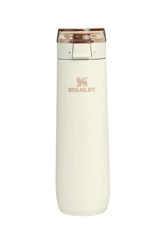 Image of Water Bottles. Product name - Flowstate Cream 591ml Spring Bottle in Cream colour by brand - Stanley