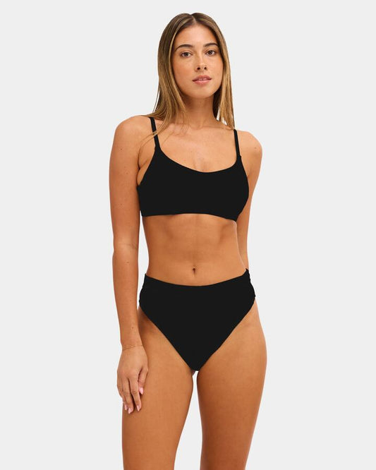 Image of Swimwear. Product name - Roxy Womens Beach Classics D Cup Bikini Top Black in Black colour by brand - Roxy