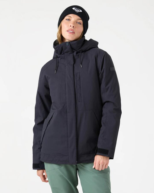 Image of Coats & Jackets. Product name - Roxy Womens Billie Snow Jacket Black in Black colour by brand - Roxy