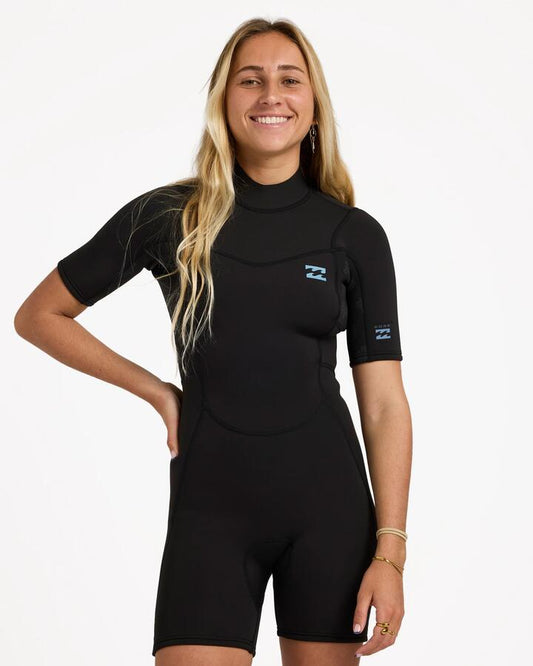 Image of Accessories. Product name - Billabong Womens 2/2 Absolute Core Springsuit Black in Black colour by brand - Billabong