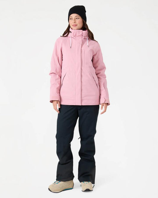 Image of Coats & Jackets. Product name - Roxy Womens Billie Snow Jacket Zephyr Pink in Zephyr Pink colour by brand - Roxy