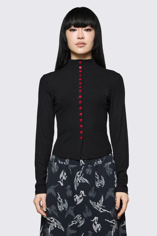 Image of Cardigans. Product name - Cindy Cardigan in Black colour by brand - Dangerfield