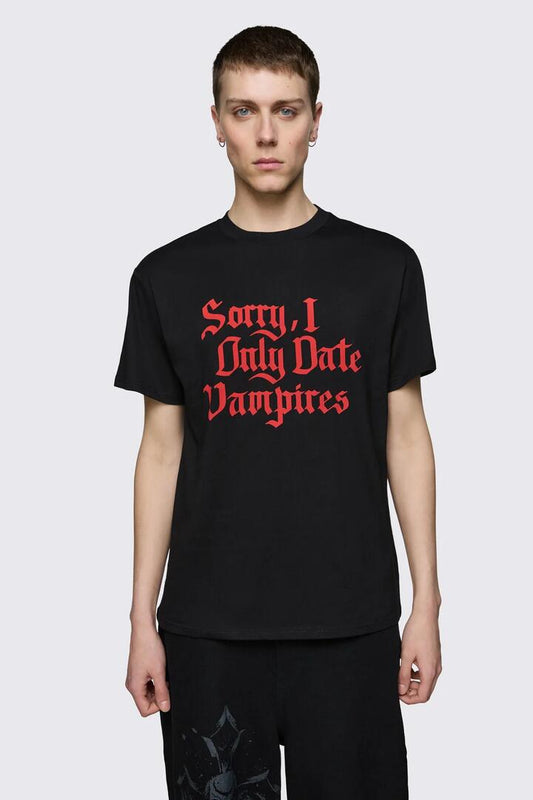 Image of T-Shirts. Product name - Vampire Lover Unisex Tee in Black colour by brand - Pulp Kitchen