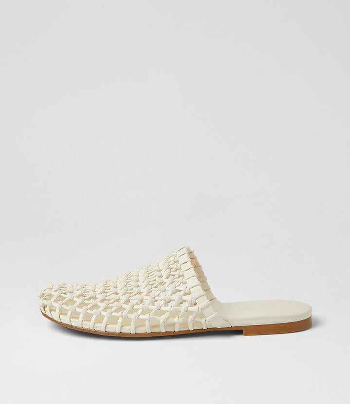 Image of Sandals. Product name - Liago Cream Mules in Cream colour by brand - MOLLINI