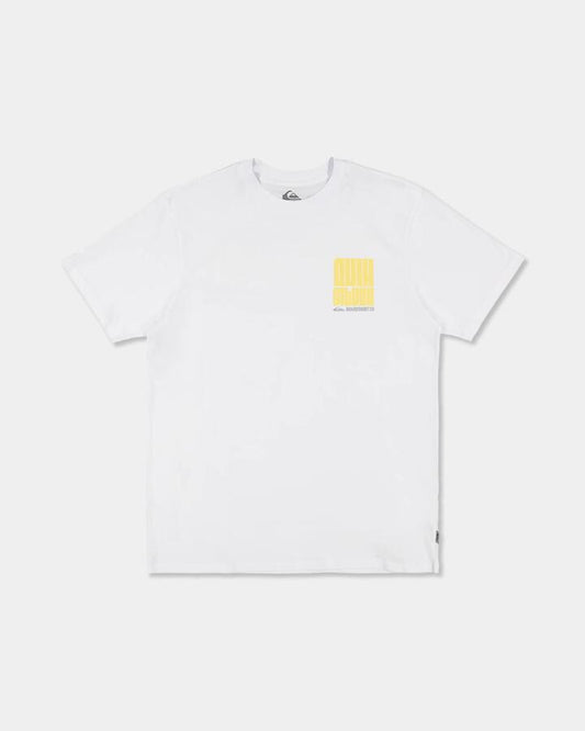 Image of T-Shirts. Product name - Quiksilver Mens Collide T-Shirt White in White colour by brand - Quiksilver