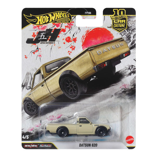 Image of Toy Cars. Product name - Hot Wheels Car Culture Premium 1:64 Scale Die-Cast Datsun 620 Toy Truck for Collectors in colour by brand - Hot Wheels