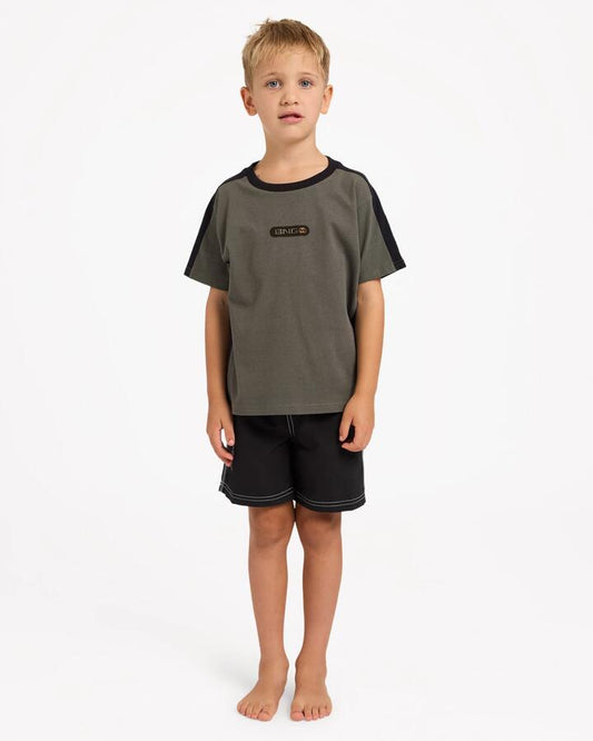 Image of T-Shirts. Product name - Billabong Boys 2-7 Groms Spec Iconic T-Shirt Forest in Forest colour by brand - Billabong