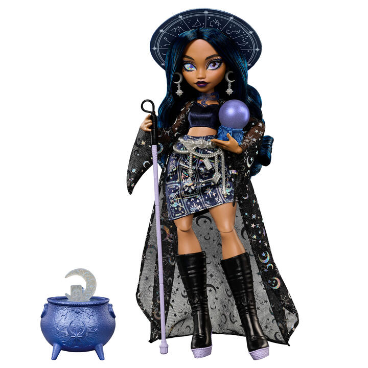 Image of Dolls. Product name - Moonspell Magic by Monster High Claire de Luna Fashion Doll, Clairvoyant Witch with Accessories in colour by brand - Monster High