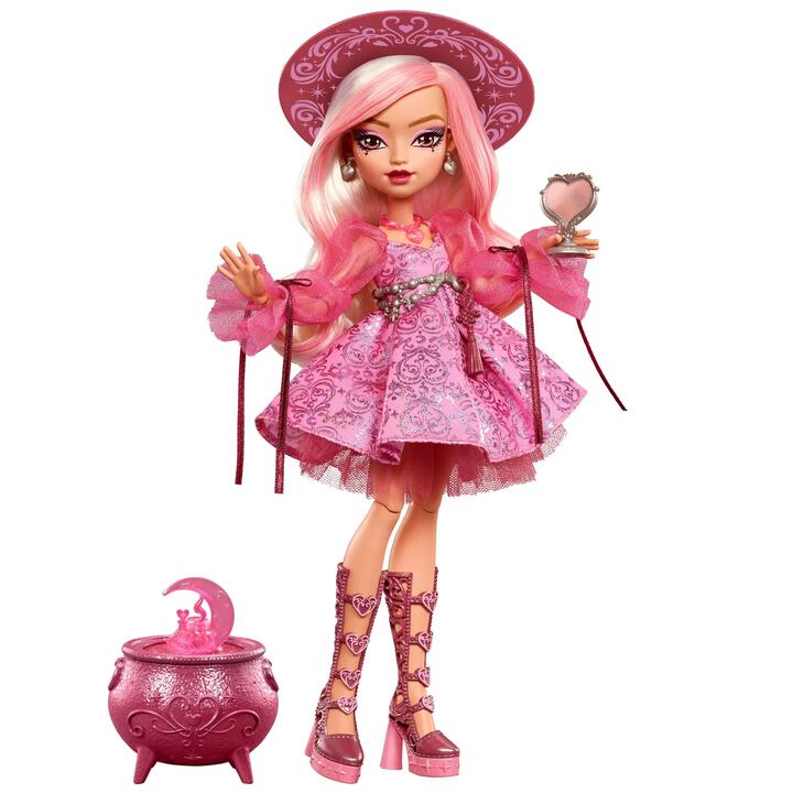 Image of Dolls. Product name - Moonspell Magic By Monster High Carina Song Fashion Doll, Love Witch With Accessories in colour by brand - Monster High