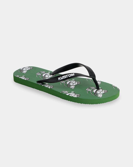 Image of Sandals. Product name - Kustom Mens Blend Base Sandals Black Green in Black Green colour by brand - Kustom