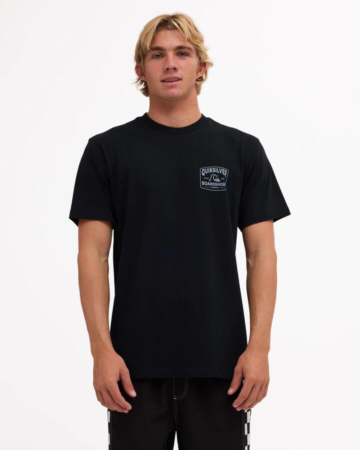Image of T-Shirts. Product name - Quiksilver Mens Originators T-Shirt Black in Black colour by brand - Quiksilver