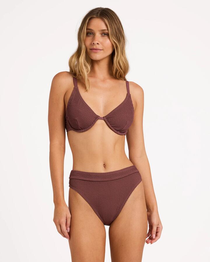 Image of Swimwear. Product name - Billabong Womens Summer Hi Maui Rider Bikini Bottom Espresso in Espresso colour by brand - Billabong
