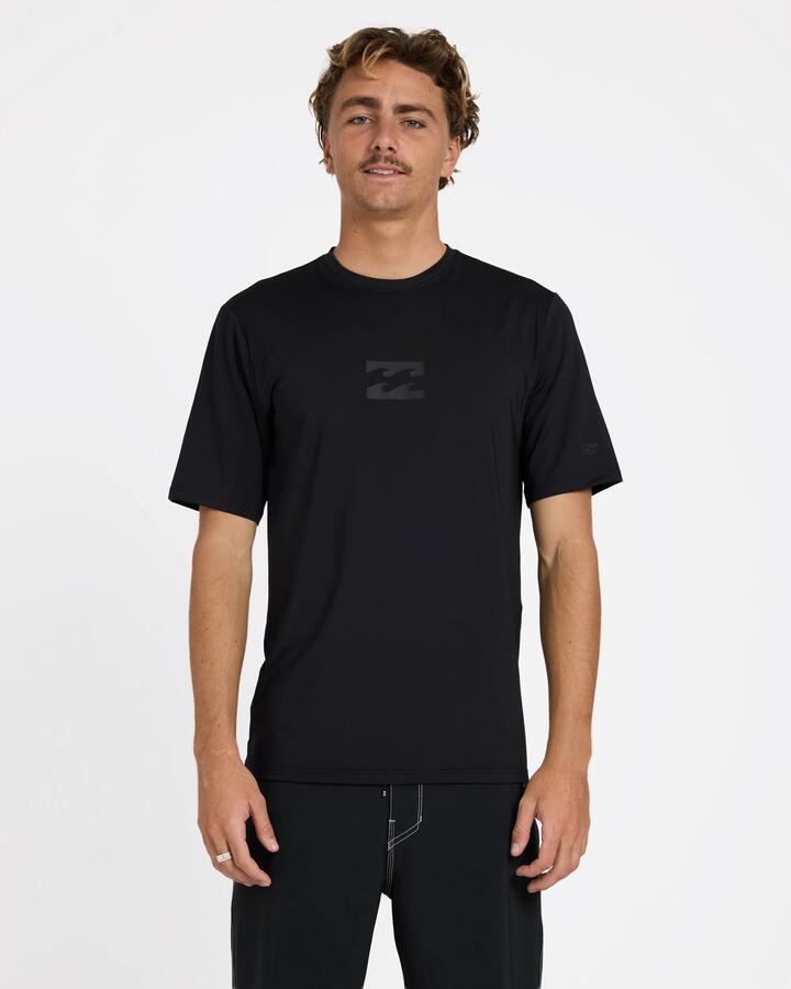 Image of Shirts. Product name - Billabong Mens All Day Wave Lf Surf Shirt Stealth in Stealth colour by brand - Billabong