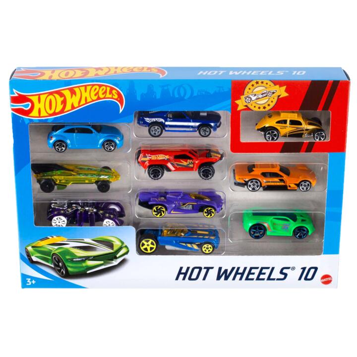 Image of Toy Cars. Product name - Hot Wheels 10-Car Pack Assorted* in colour by brand - Hot Wheels