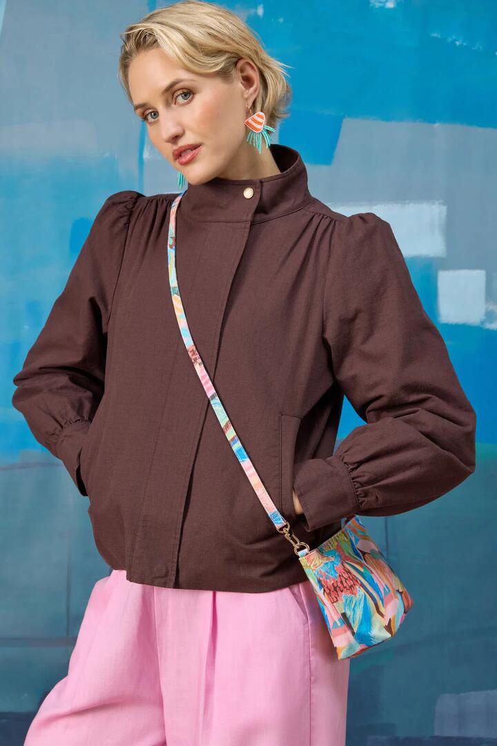 Image of Coats & Jackets. Product name - Paloma Ripstop Jacket in Chocolate colour by brand - Gorman