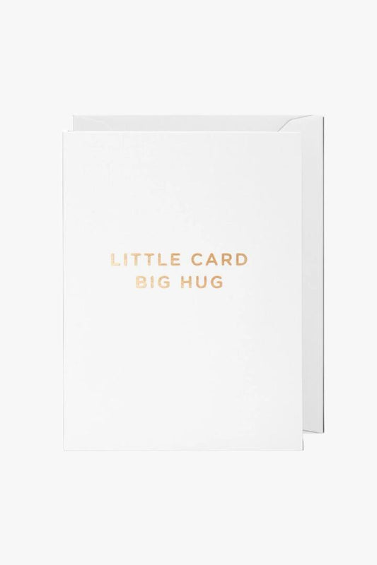 Image of Greeting Cards. Product name - Little Card Big Hug White Small Greeting Card in White colour by brand - Oxted